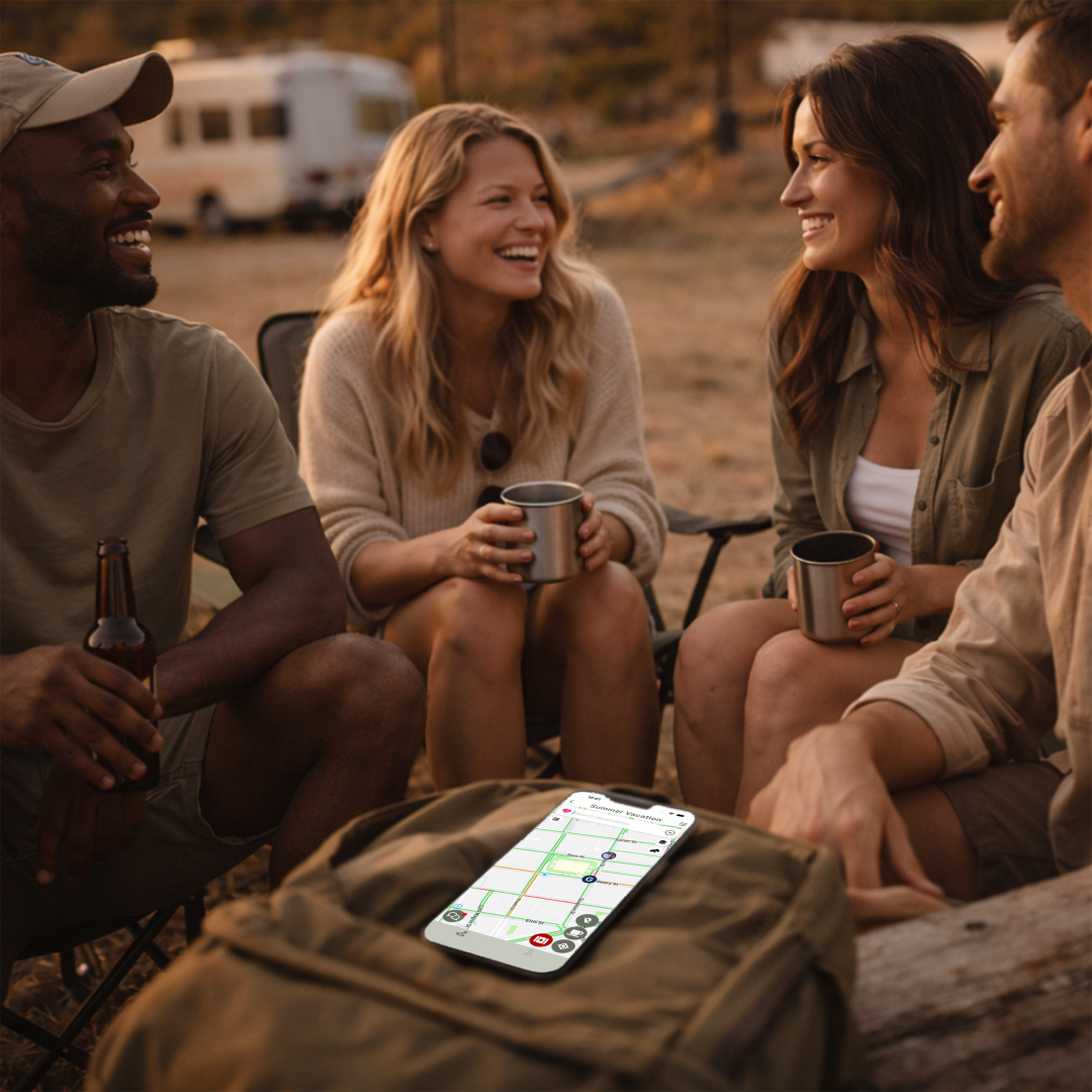 DriBu supports group travel with a shared map and meetup points