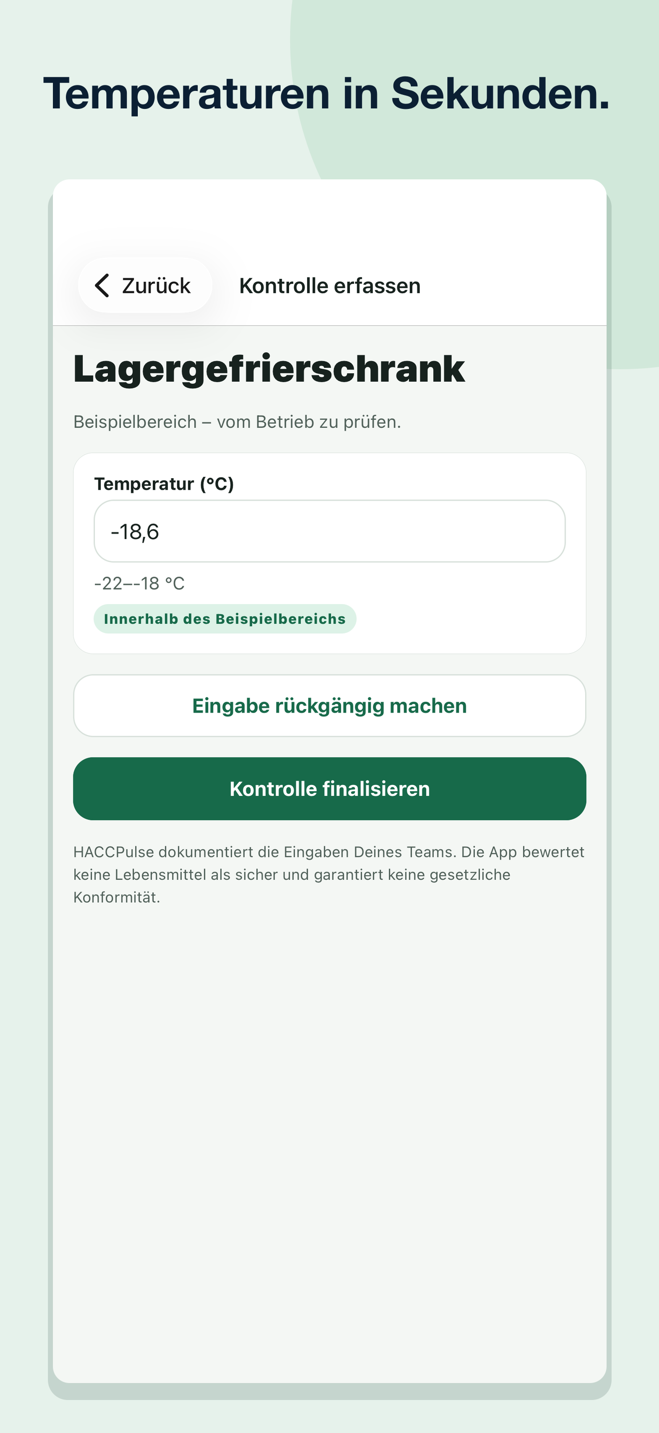 HACCPulse &ndash; iPhone Screenshot 2