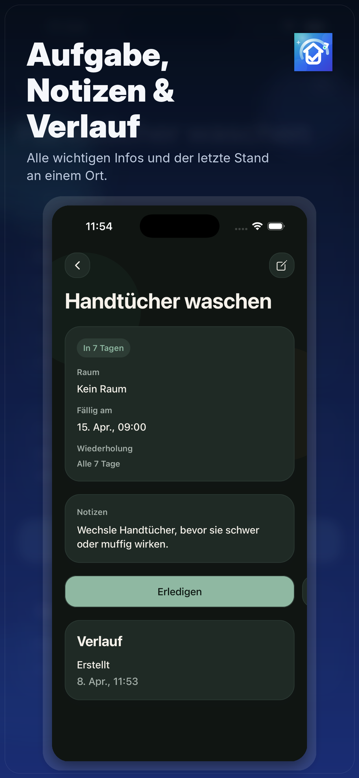 Haushalt Reminder Routinen und Erinnerungen